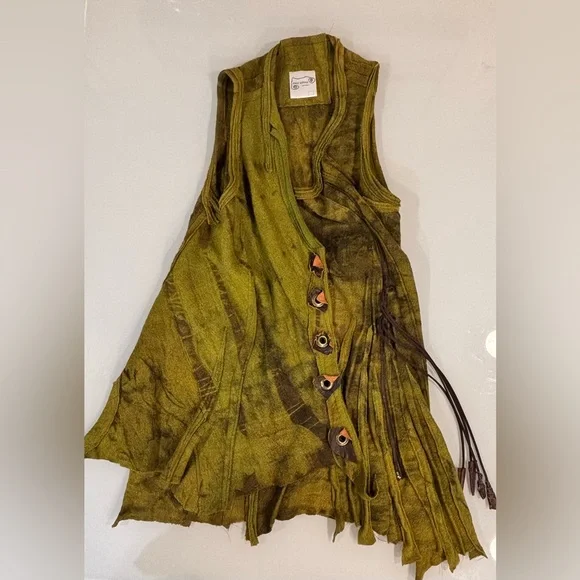 Joyce Seppala Vest Boho Lagenlook Artsy Layered Tunic Fairy Grunge Festival - Picture 1 of 13